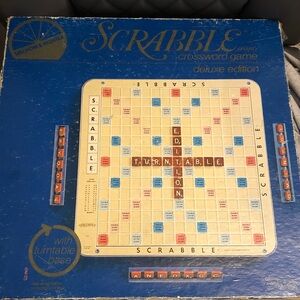 Scrabble Deluxe Turntable Edition 1982 Selchow & Righter Co. Complete PLs Read